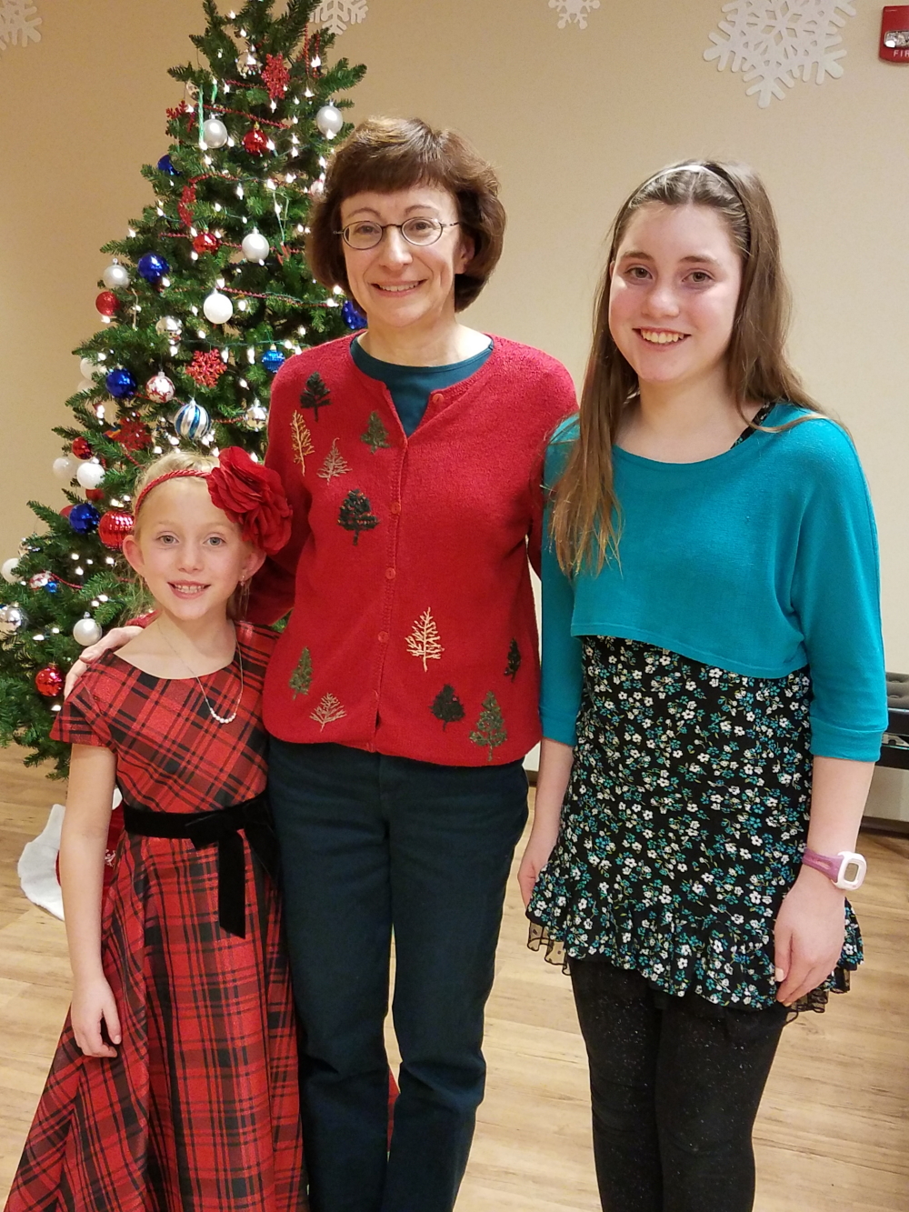 Ann with a student after a recital